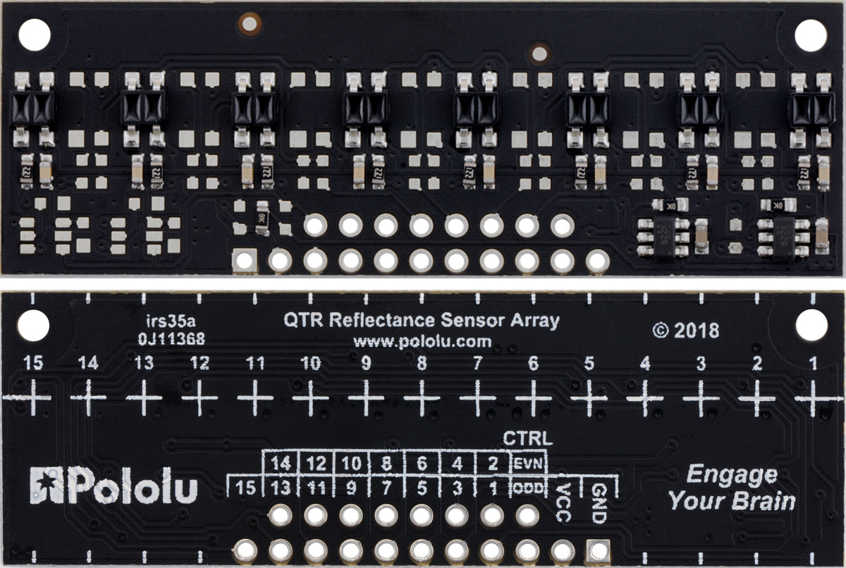 Reflectance Sensor Array QTR-MD-08RC 8-Channel 8mm Pitch RC Output