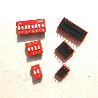 Dip Switch Slide Type Switch 2.54Mm Position Way Red Pitch Toggle 5Pcs Arduino Compatible