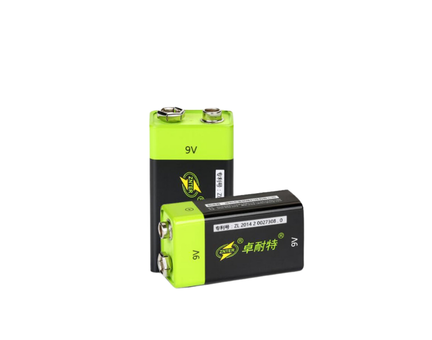 9V 600mAh USB Rechargeable Battery