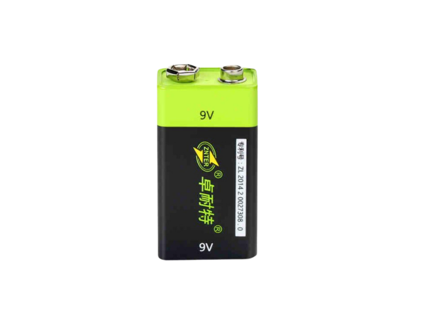 9V 600mAh USB Rechargeable Battery