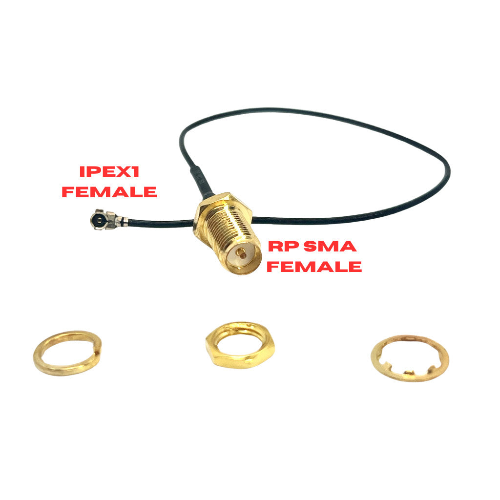 RP-SMA to uFL/u.FL/IPX/IPEX RF Adapter Cable