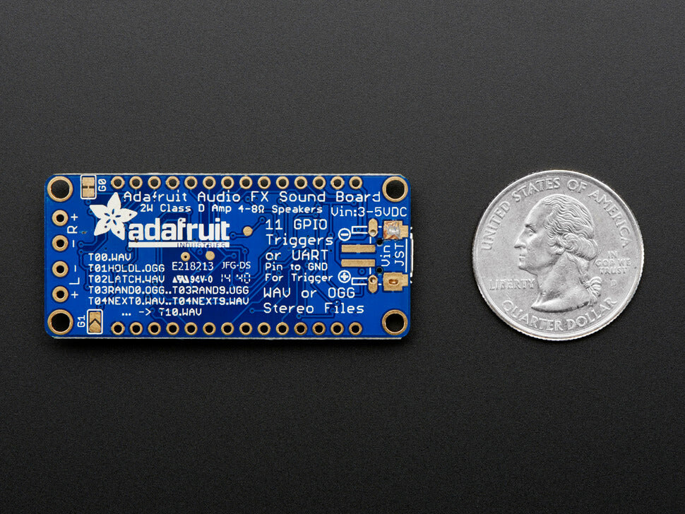 Audio FX Sound Board + 2x2W Amp WAV/OGG Trigger 16MB Adafruit