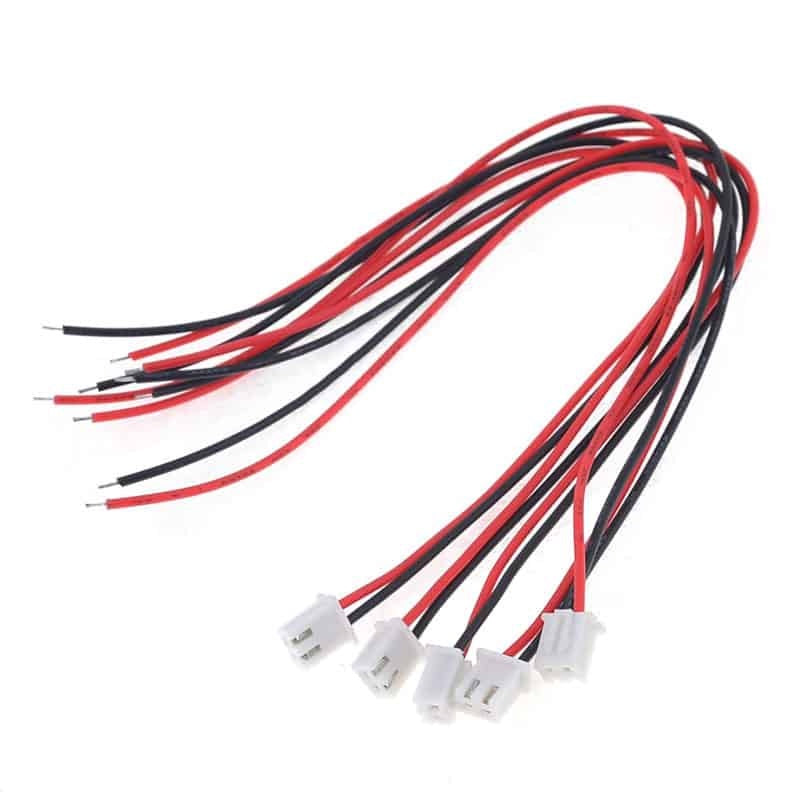JST XH 2.54mm Pitch 2Pin Male Plug and Female Socket Wire Battery Charging Connector