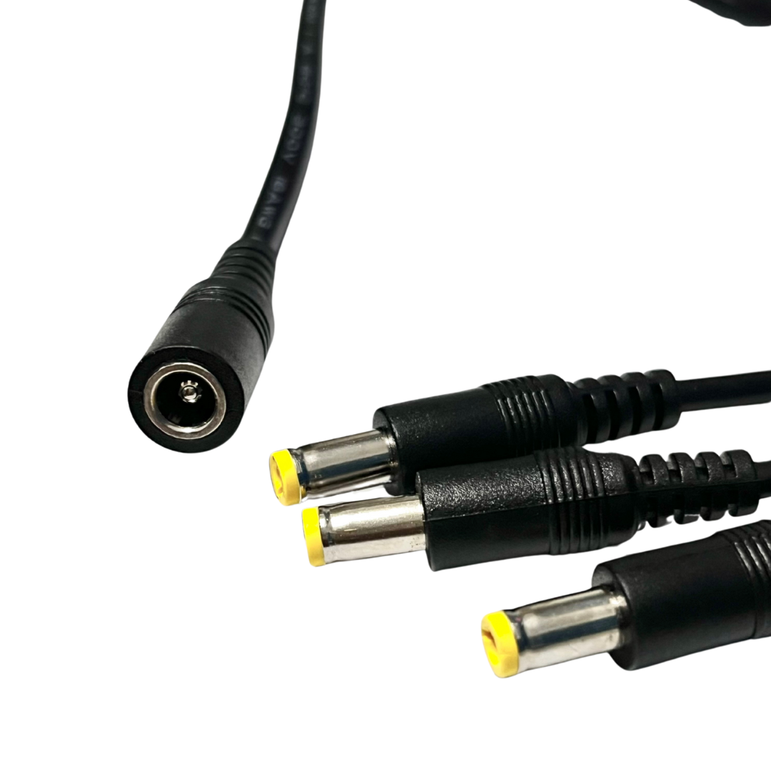DC Barrel Jack 3 Way 2.1mm Splitter Squid