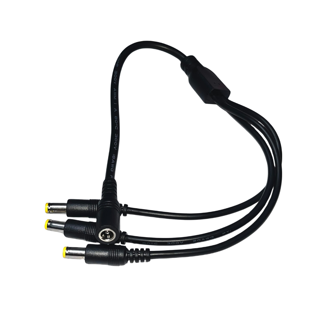 DC Barrel Jack 3 Way 2.1mm Splitter Squid