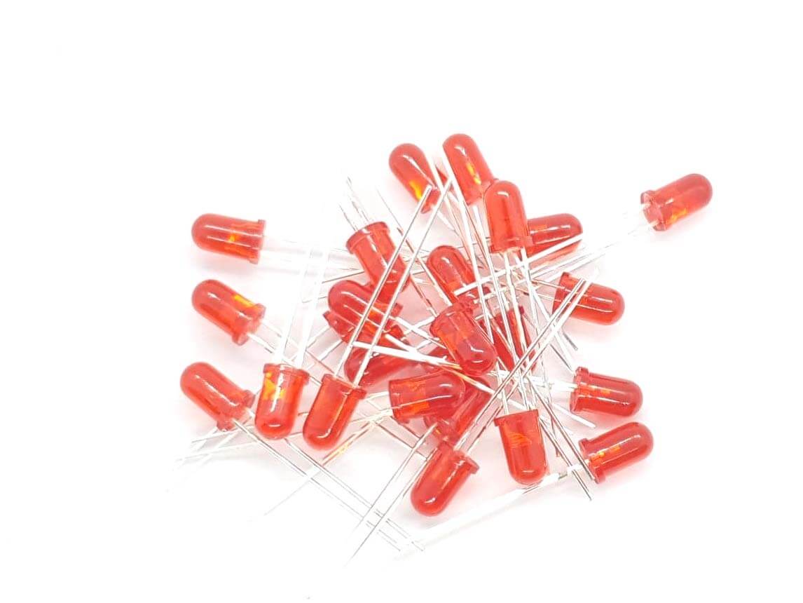 Diffused Red 5mm LED 25 pack