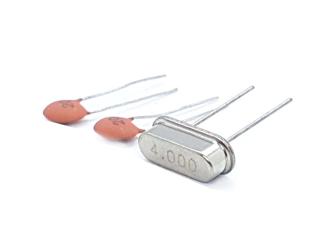 4 MHz Crystal + 20pF capacitors