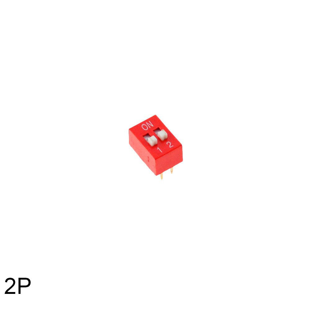 Dip Switch Slide Type Switch 2.54Mm Position Way Red Pitch Toggle 5Pcs Arduino Compatible