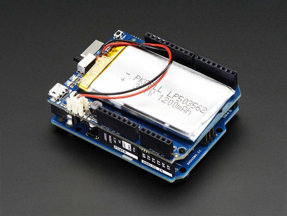 PowerBoost 500 Shield - Rechargeable 5V Power Shield Adafruit