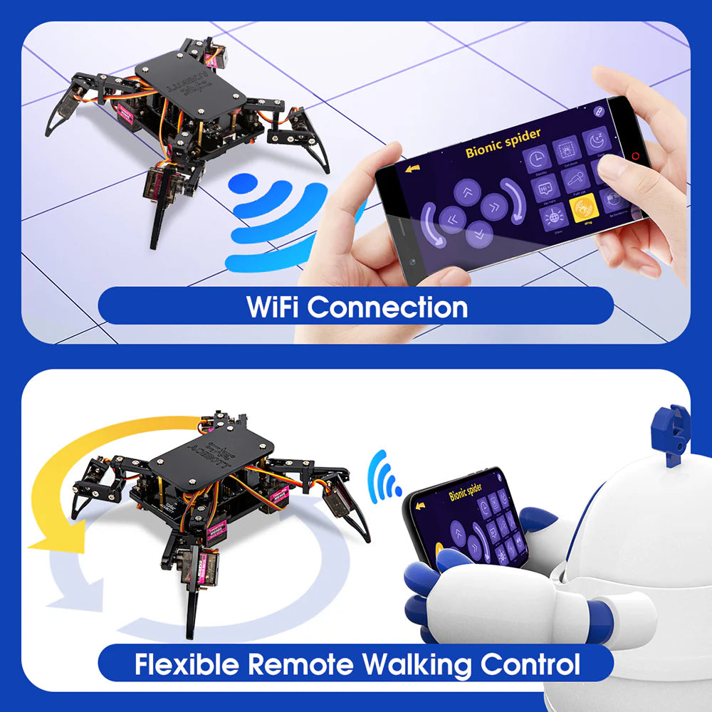 ACEBOTT ESP8266 Quadruped Bionic Spider Robot Kit APP control