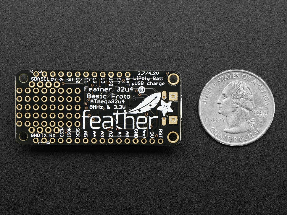 Feather 32u4 Basic Proto Adafruit