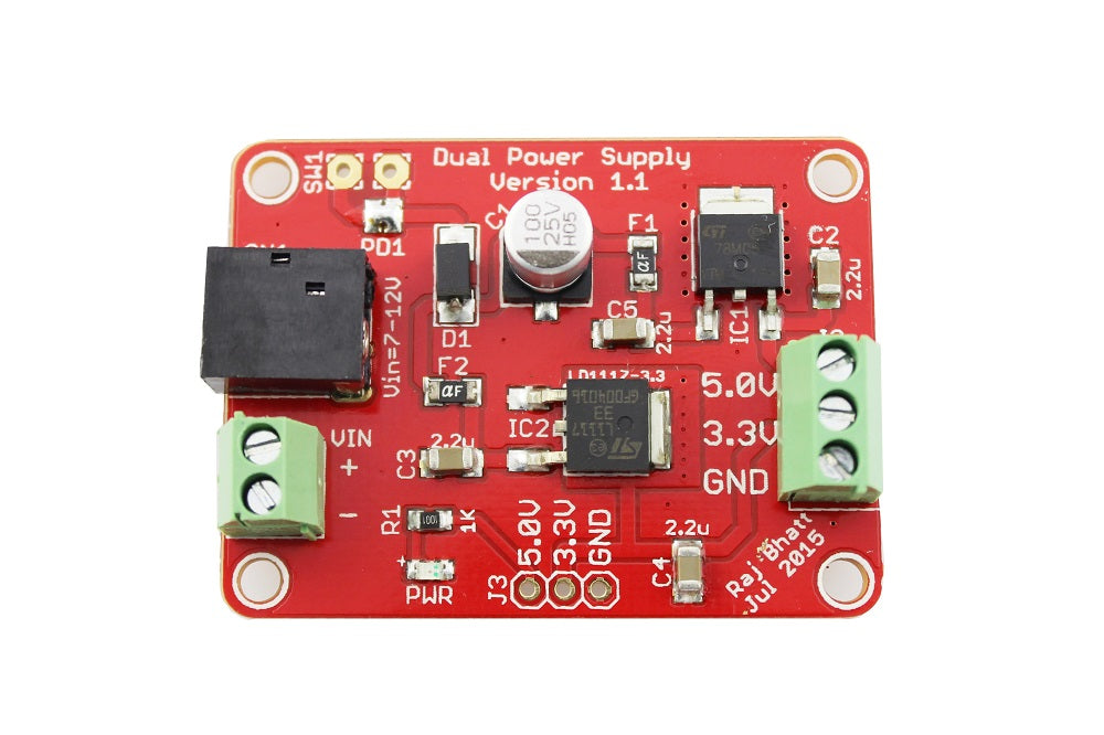 Fixed Dual-Voltage 5.0V and 3.3V Power Supply Board