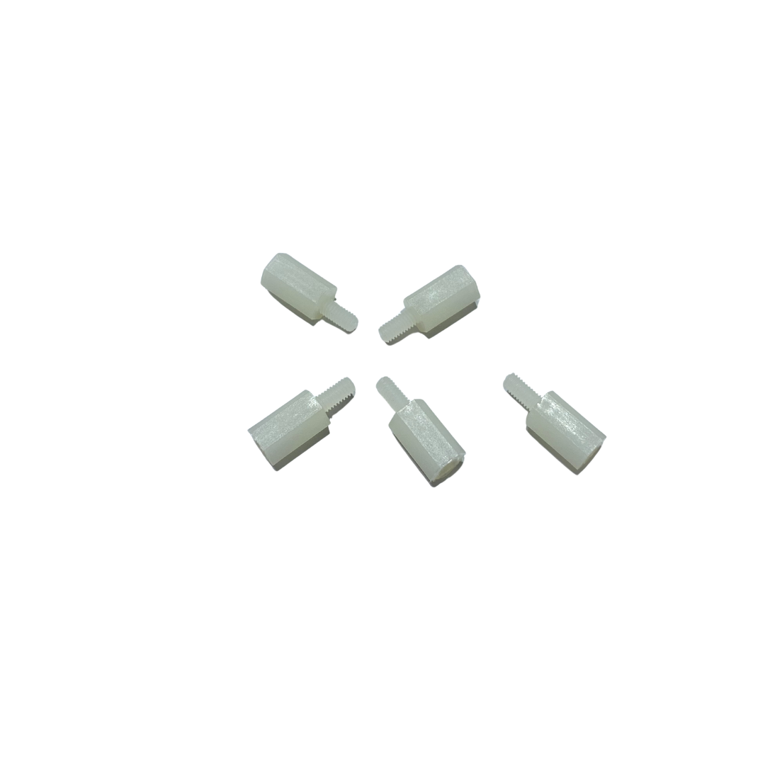 M3 Brass Male–Female Hex Standoffs (5-Pack) | 6 mm Hex