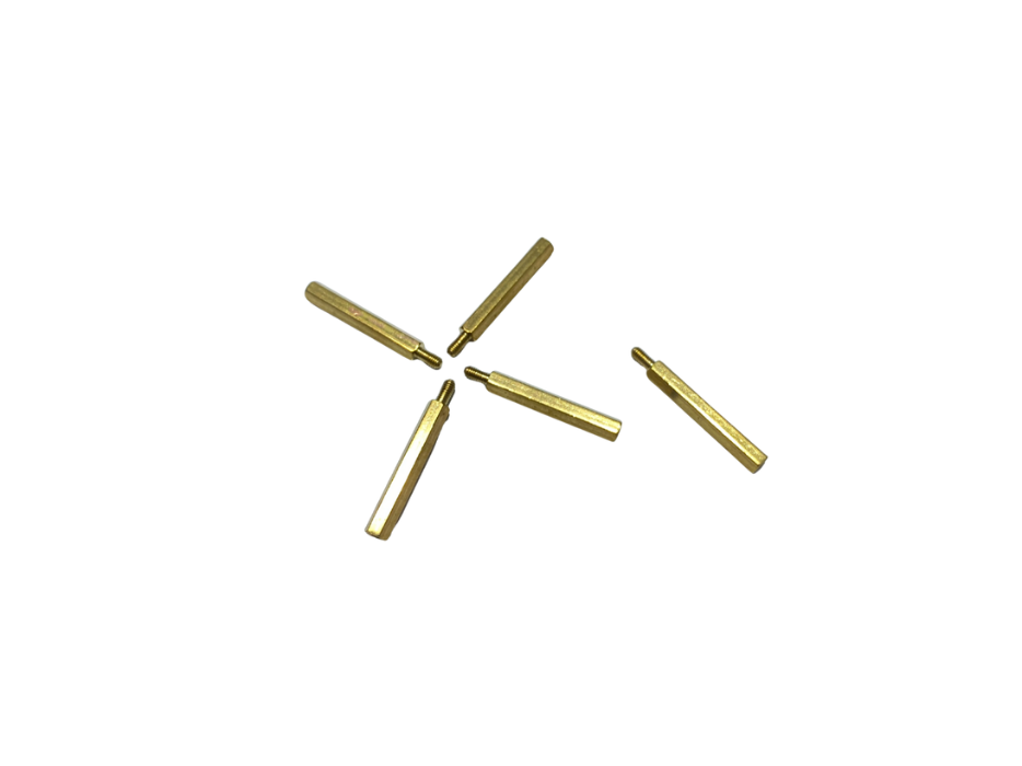 M3 Brass Male–Female Hex Standoffs (5-Pack) | 6 mm Hex