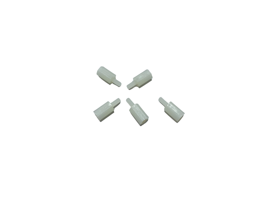 M3 Brass Male–Female Hex Standoffs (5-Pack) | 6 mm Hex