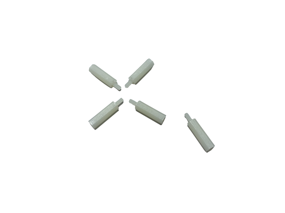 M3 Brass Male–Female Hex Standoffs (5-Pack) | 6 mm Hex