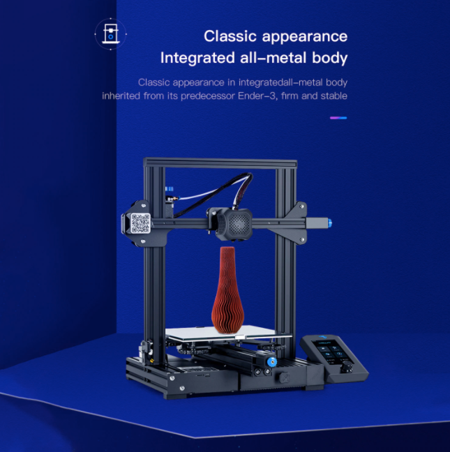 Creality Ender 3 V2 3D Printer All-Metal Integrated Structure Silent Mainboard