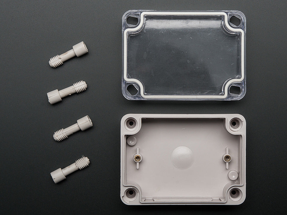 Arduino Project Enclosure Weatherproof Small Plastic Clear Top