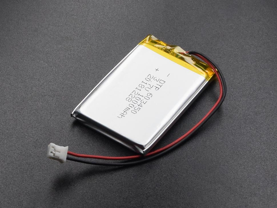 Battery 3.7V Polymer Lithium Ion 1000mAh