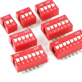 Dip Switch Slide Type Switch 2.54Mm Position Way Red Pitch Toggle 5Pcs Arduino Compatible