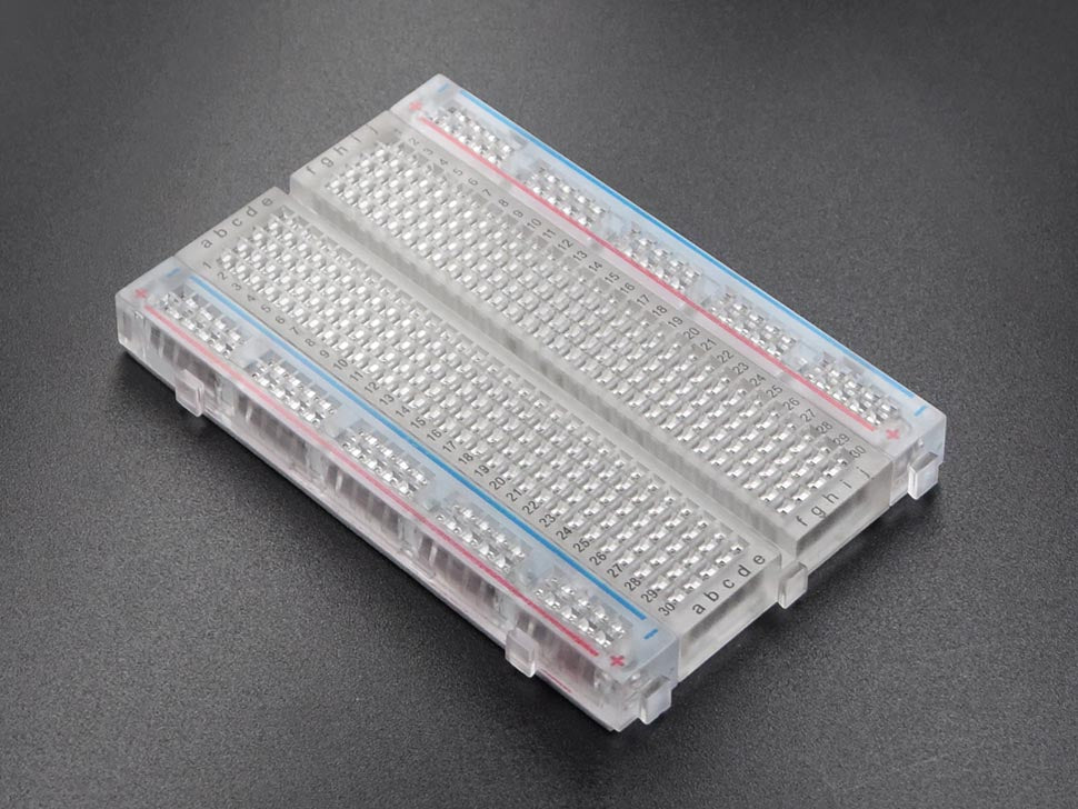 Breadboard 400 Tie Point Interlocking Solderless Crystal