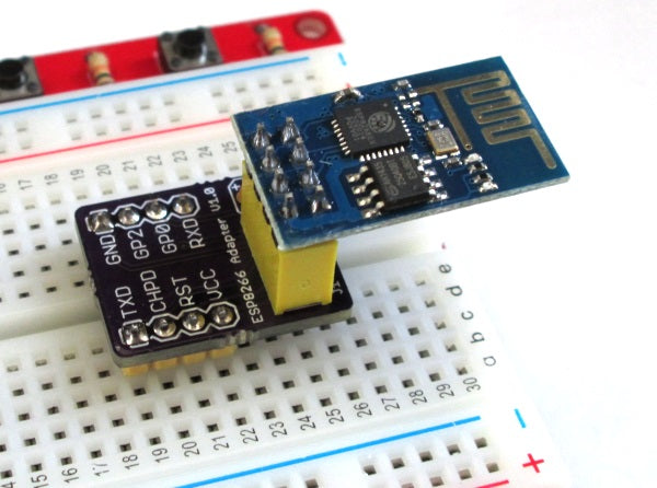 Breadboard adapter for ESP8266 Serial-to-WiFi transceiver