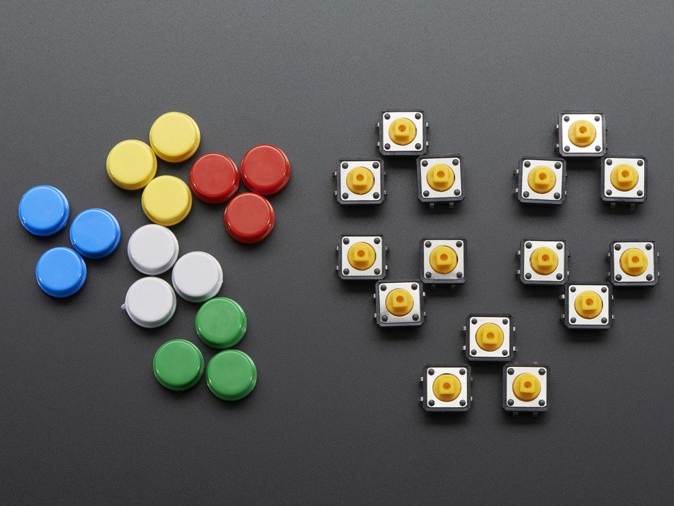 Button Colorful Round Tactile Switch Assortment 25 pack