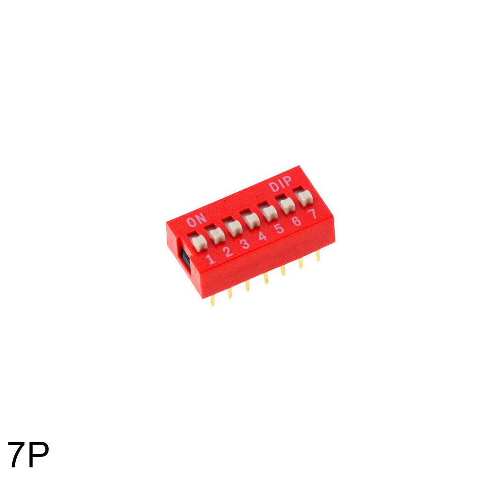 Dip Switch Slide Type Switch 2.54Mm Position Way Red Pitch Toggle 5Pcs Arduino Compatible