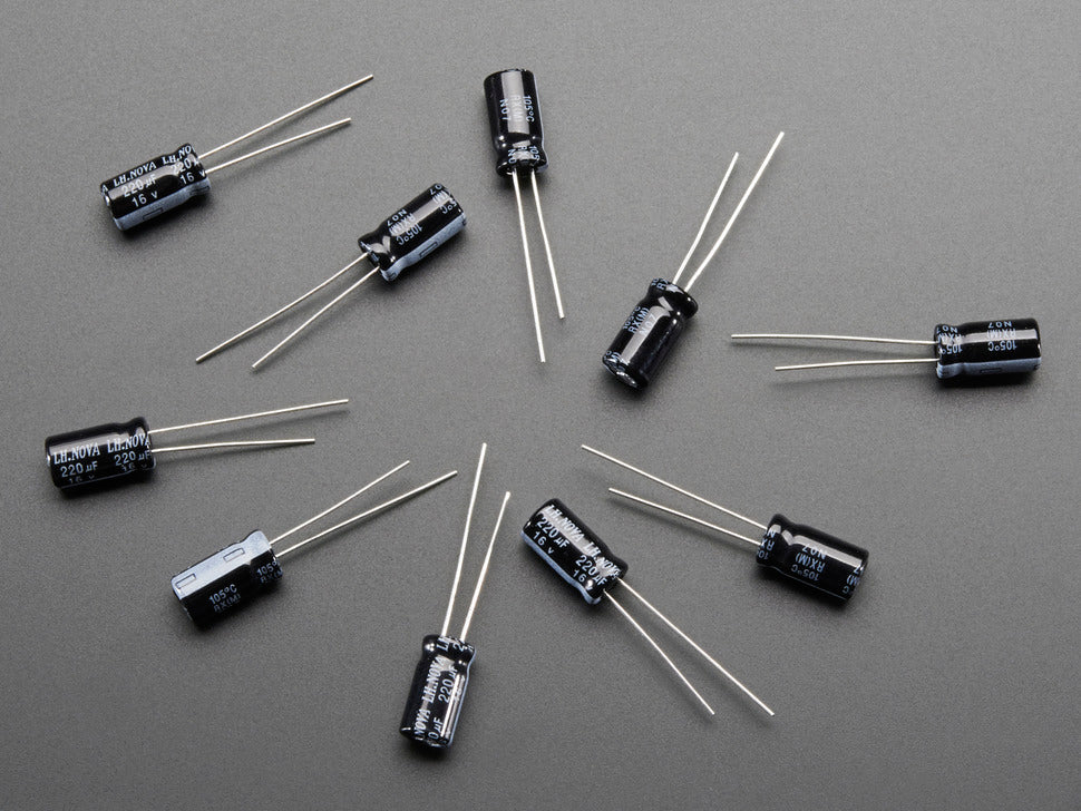 Capacitors Electrolytic 220uF 16V Pack of 10