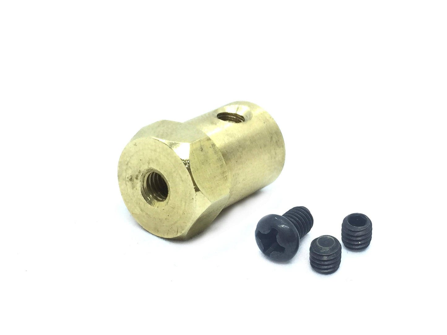 Coupling 3mm Hexagon Brass for Motor Shafts and Wheels