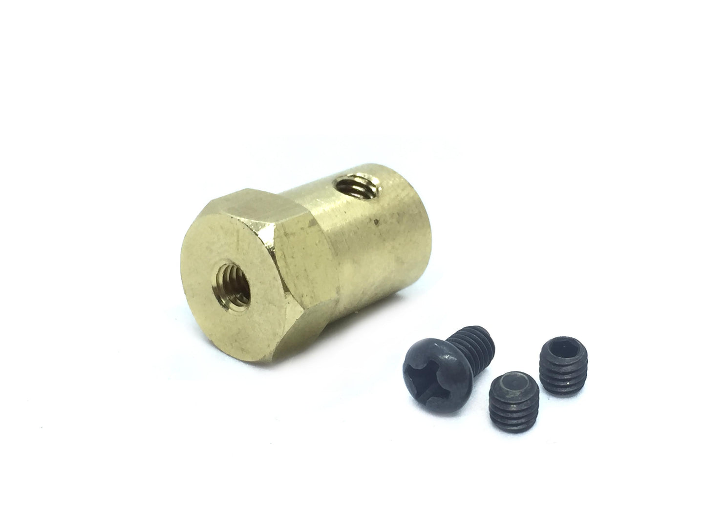 Coupling 5mm Hexagon Brass for Motor Shafts and Wheel