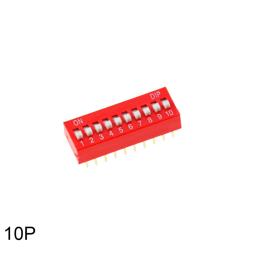 Dip Switch Slide Type Switch 2.54Mm Position Way Red Pitch Toggle 5Pcs Arduino Compatible