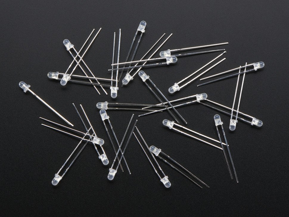 Diffused White 3mm LED 25 pack
