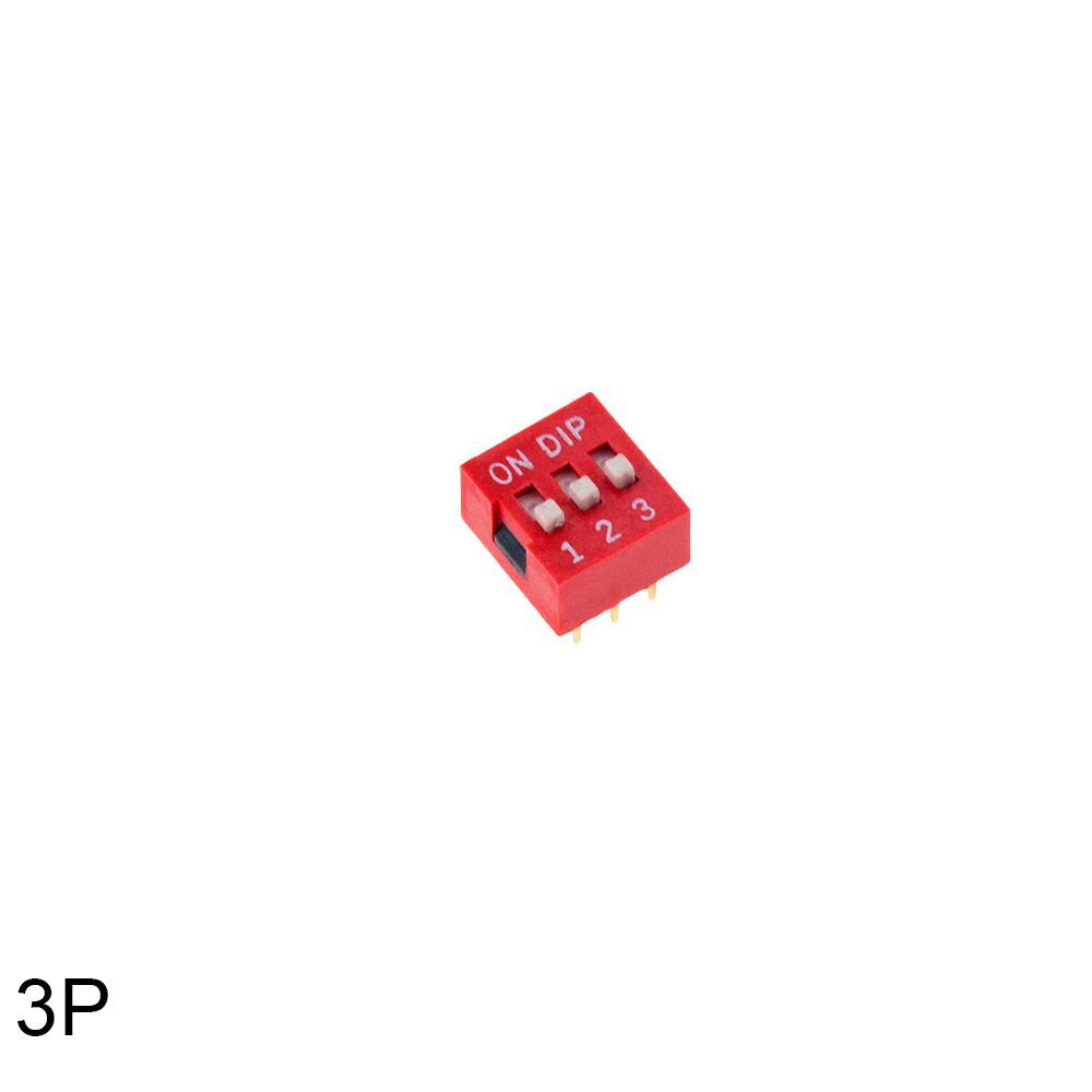 Dip Switch Slide Type Switch 2.54Mm Position Way Red Pitch Toggle 5Pcs Arduino Compatible