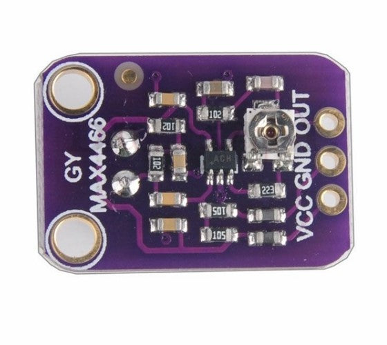 Electret Microphone Amplifier MAX4466 with Adjustable Gain