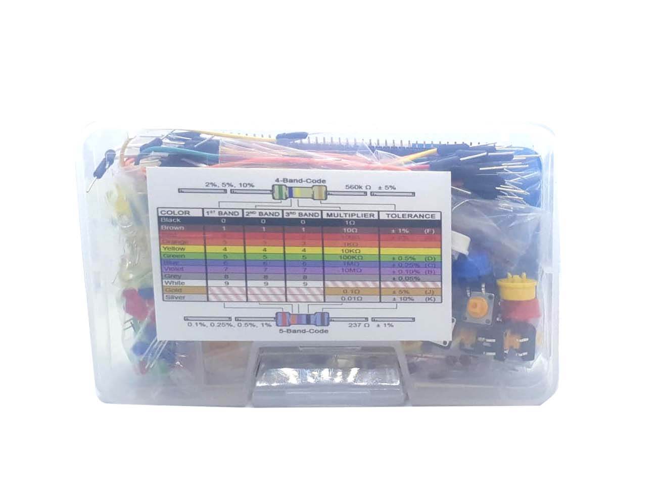 Electronics Kit LED Capacitor Wires Breadboard Resistor