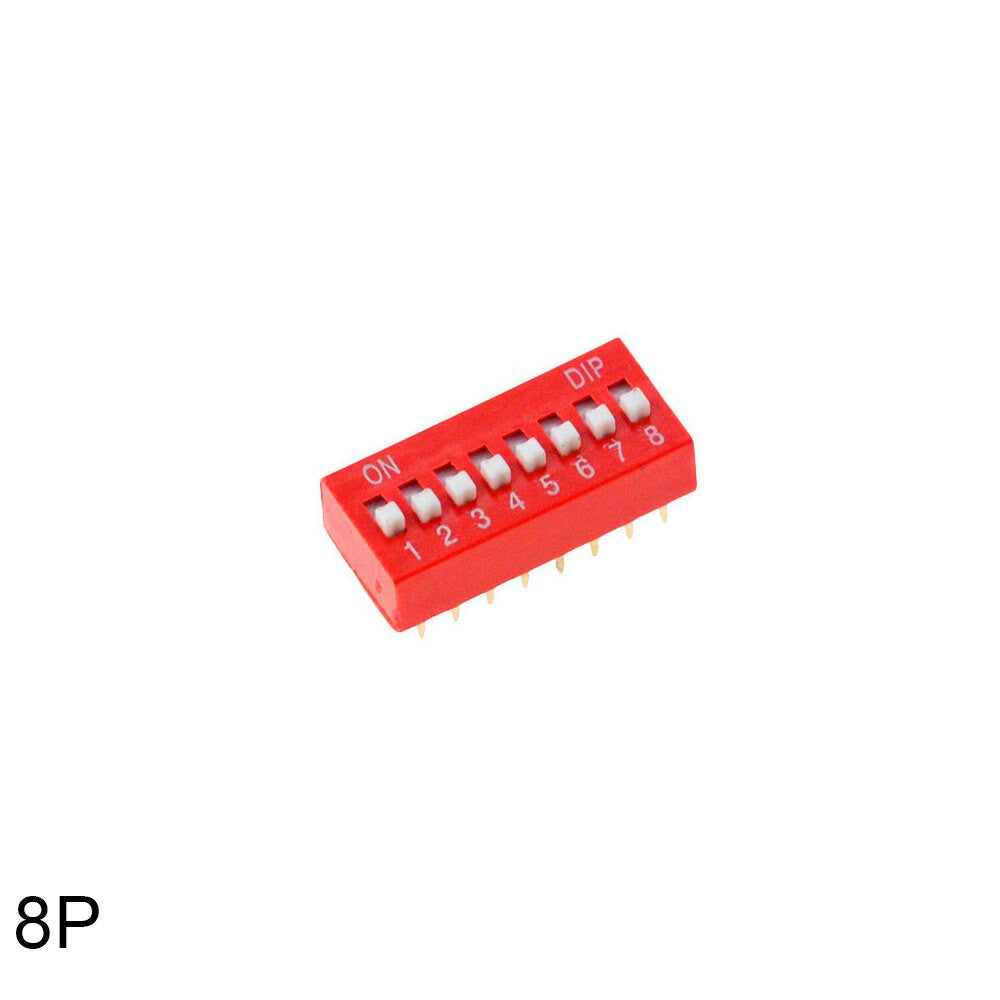 Dip Switch Slide Type Switch 2.54Mm Position Way Red Pitch Toggle 5Pcs Arduino Compatible