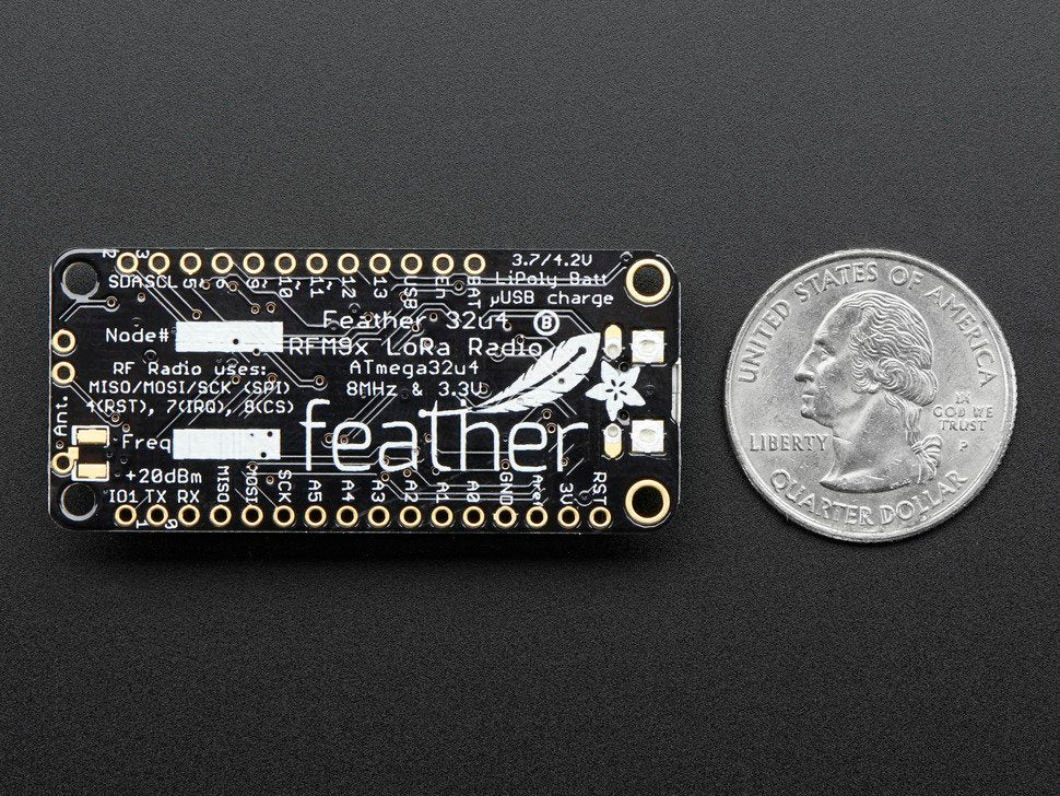 Feather 32u4 RFM96 LoRa Radio 433MHz RadioFruit Adafruit