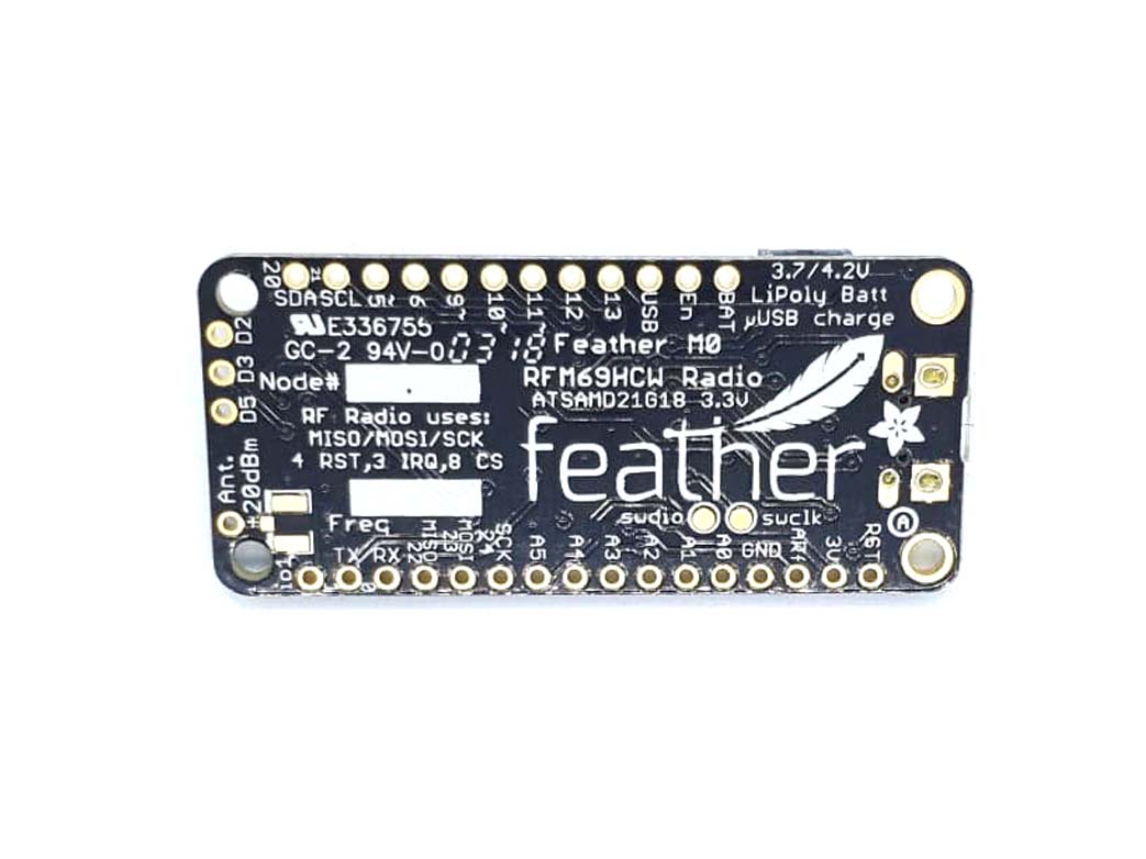 Feather 32u4 RFM96 LoRa Radio 433MHz RadioFruit Adafruit