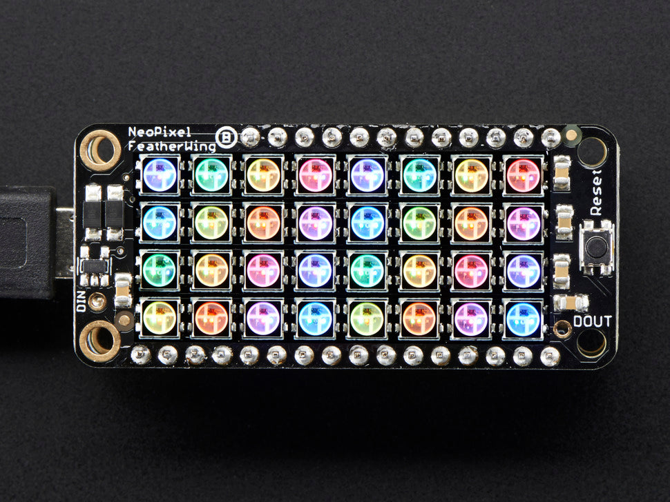 FeatherWing NeoPixel 4x8 RGB LED