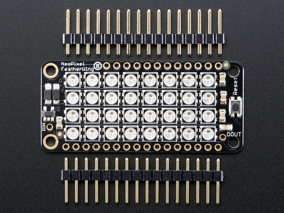 FeatherWing NeoPixel 4x8 RGB LED