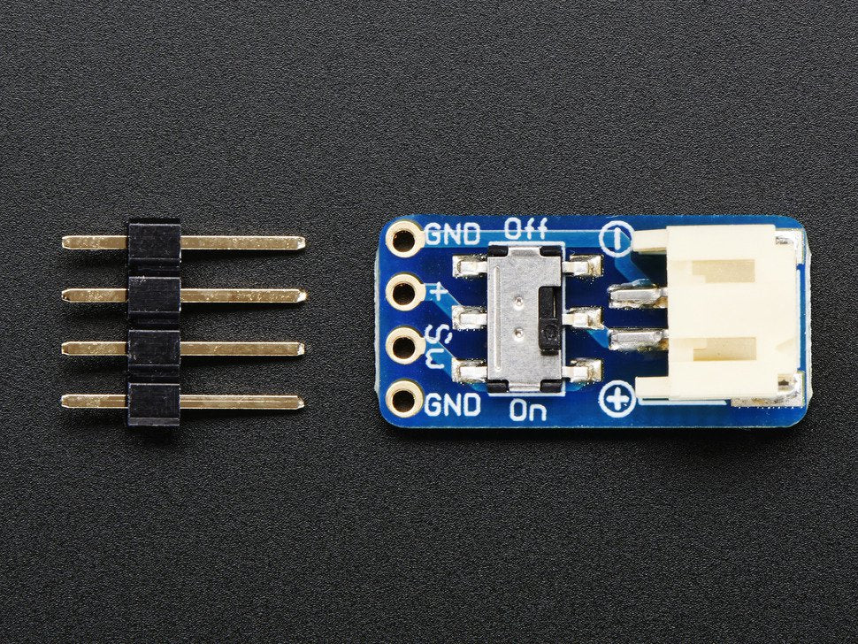 JST-PH Switched 2-Pin SMT Right Angle Breakout Board
