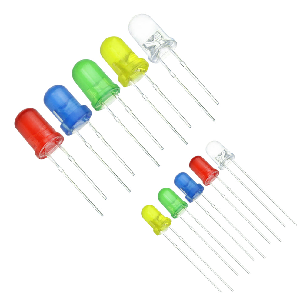 LED 5mm 25PCS Red / Green / Yellow / Blue / White