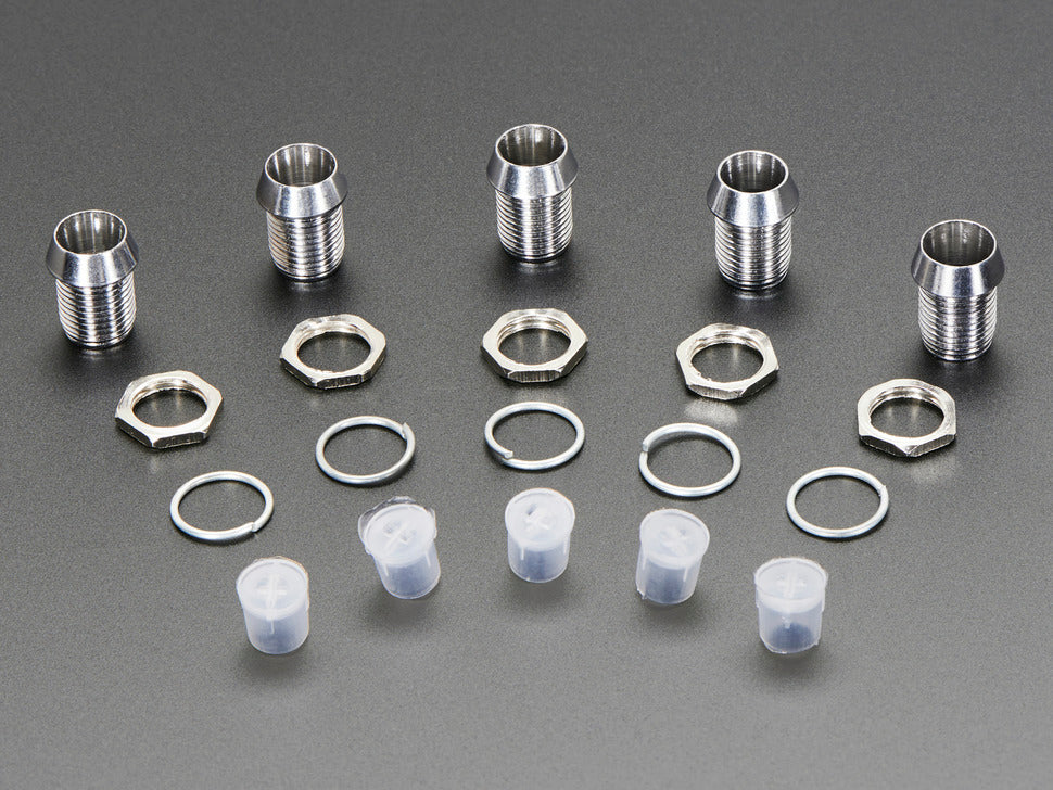 LED Holder 5mm Chromed Metal Narrow Bevel 5PCS