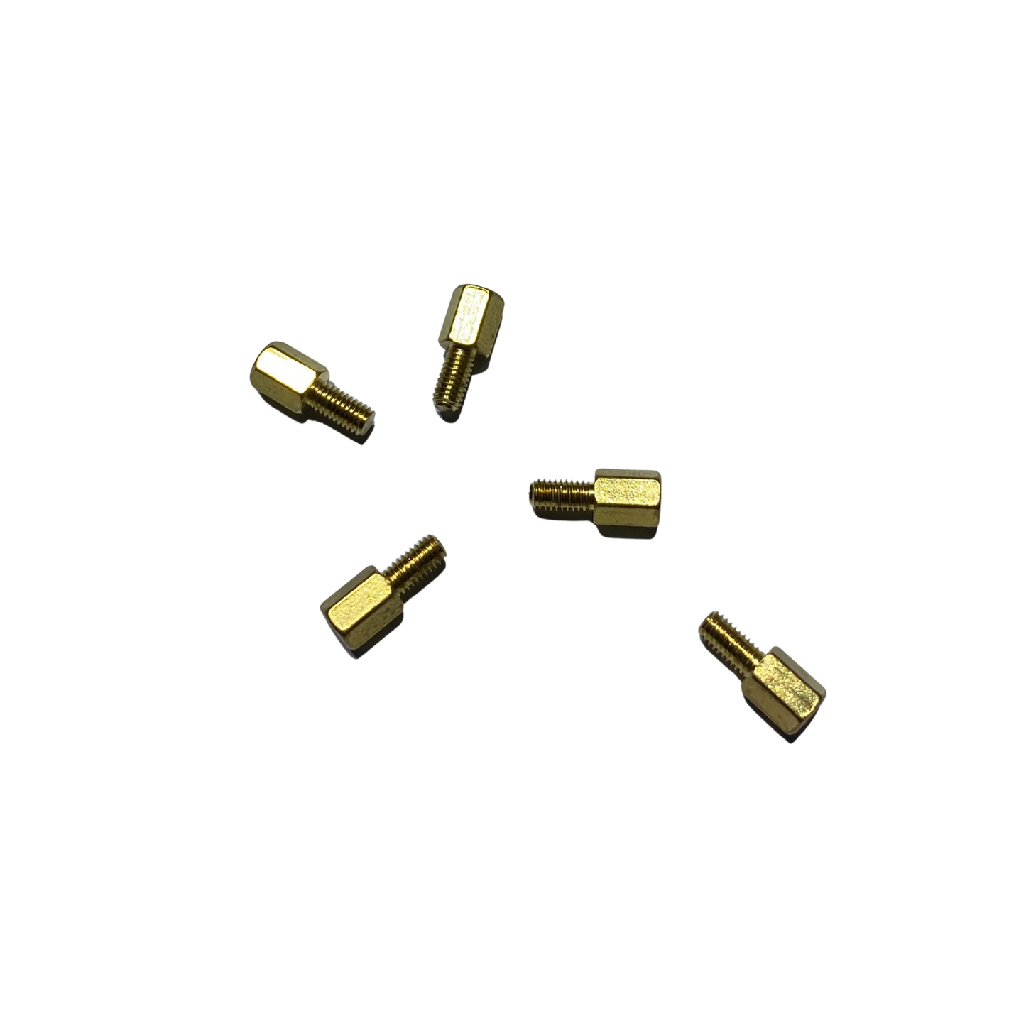 M3 Brass Male–Female Hex Standoffs (5-Pack) | 6 mm Hex