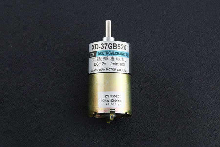 Metal DC Geared Motor 12V 100RPM 42kg cm
