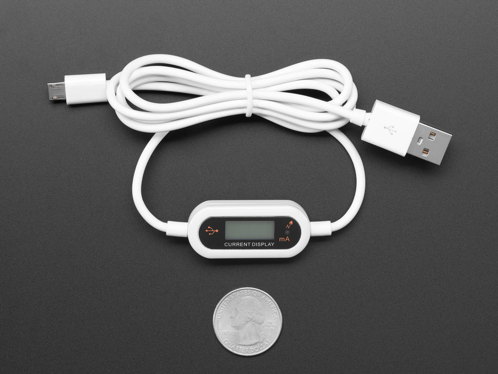 Micro B USB Cable with LCD Voltage Current Display
