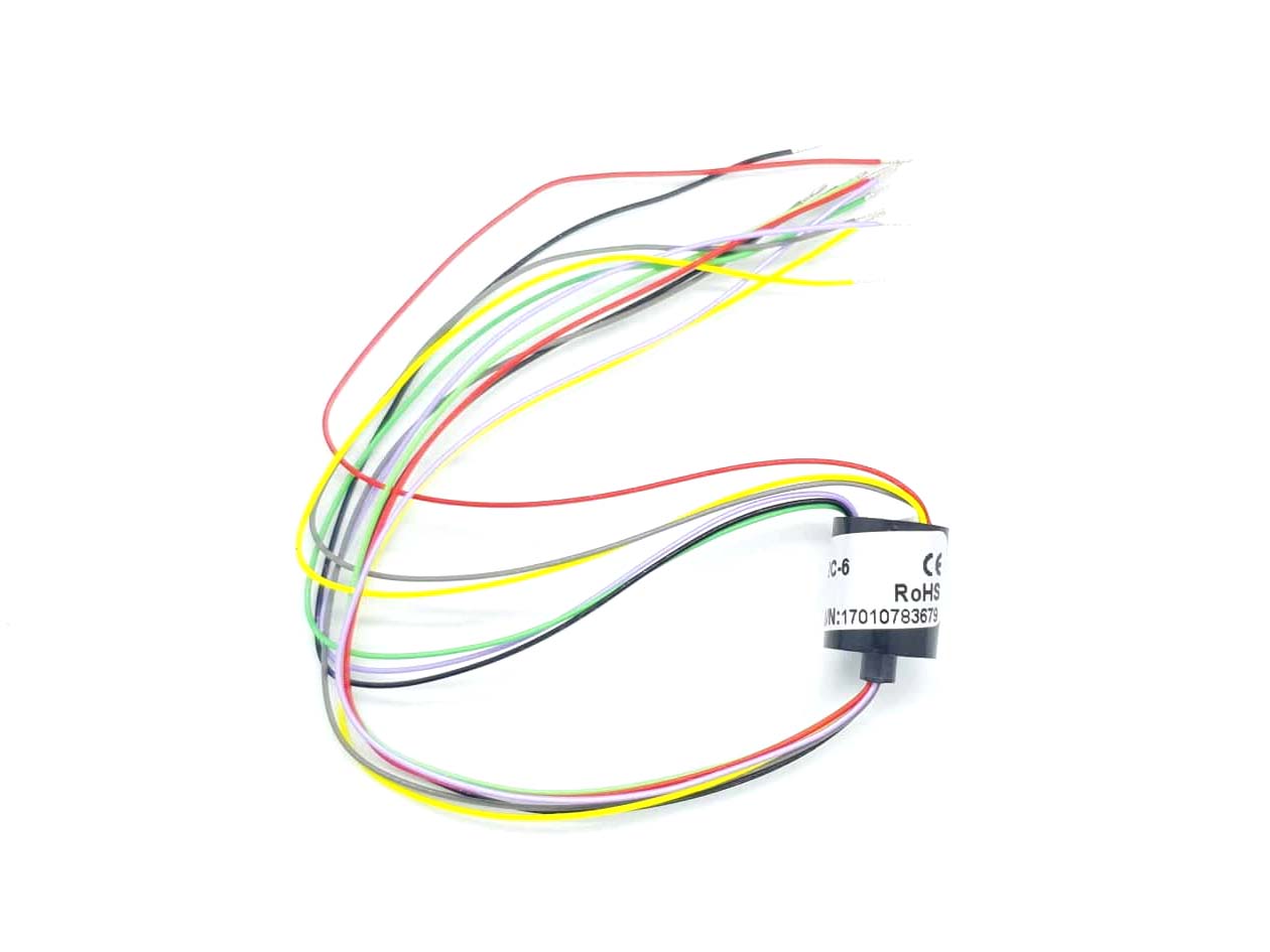 Slip Ring Miniature 12mm diameter 6 wires max 240V @ 2A