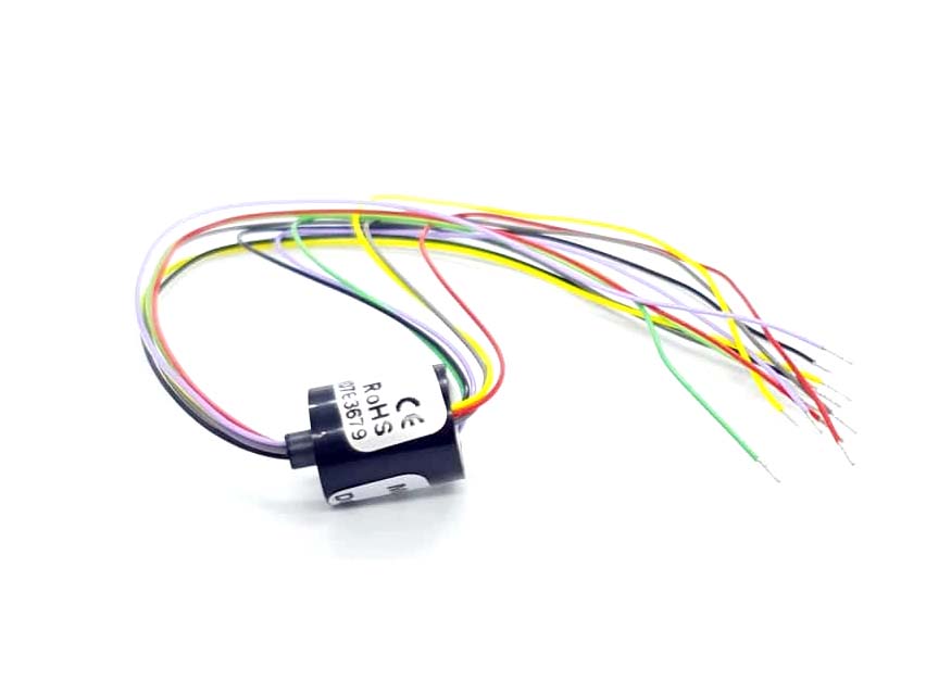 Slip Ring Miniature 12mm diameter 6 wires max 240V @ 2A
