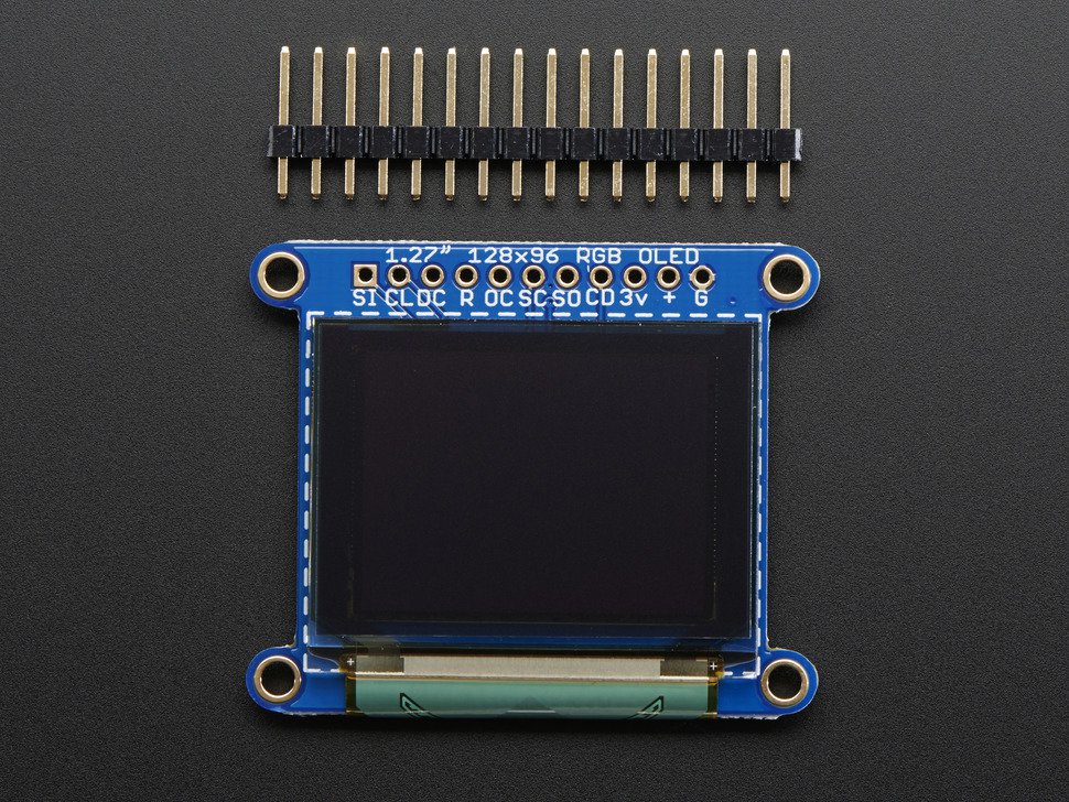 OLED Breakout Board 16-bit Color 1.27" with microSD holder
